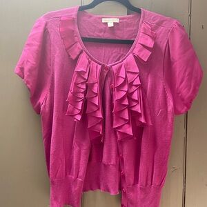 Short sleeved pink cardigan, New York & Co.